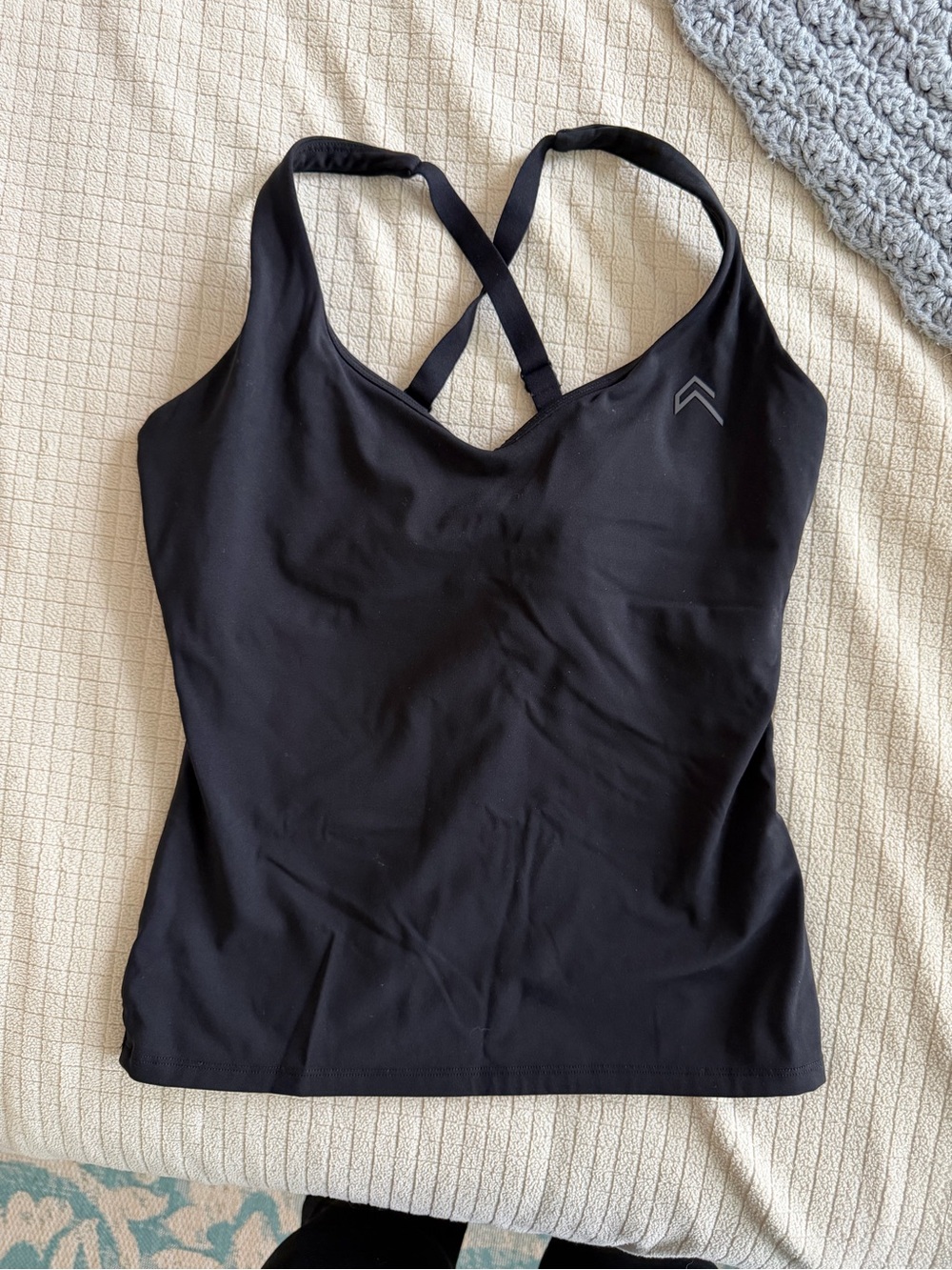 Oner Active Black Crisscross Tank Top Vest